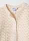 Beige pure cotton regular fit cardigan for girls_2