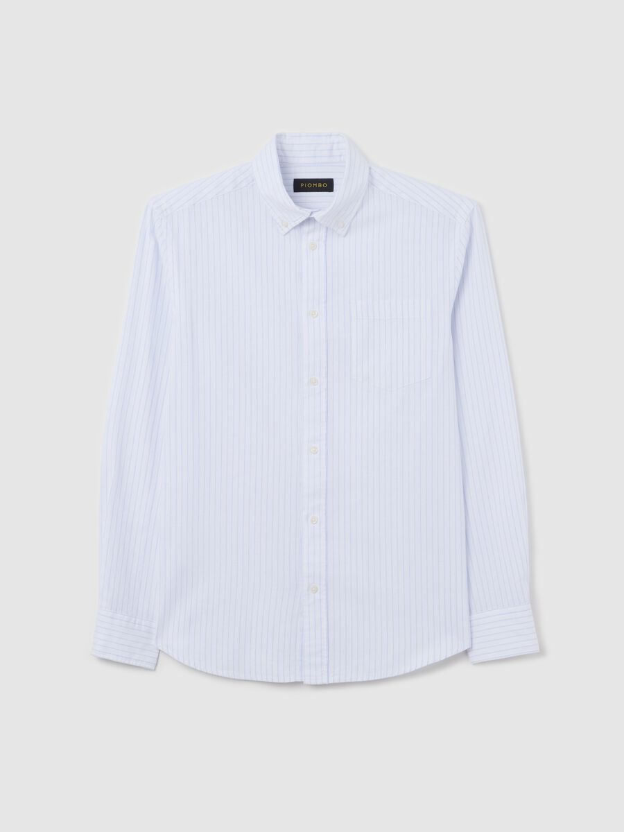 Light blue and white striped shirt in linen and cotton_4