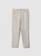 Boys' regular fit beige stretch cotton chinos_3