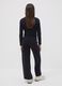 Pantaloni cargo neri culotte in puro cotone per ragazza_1