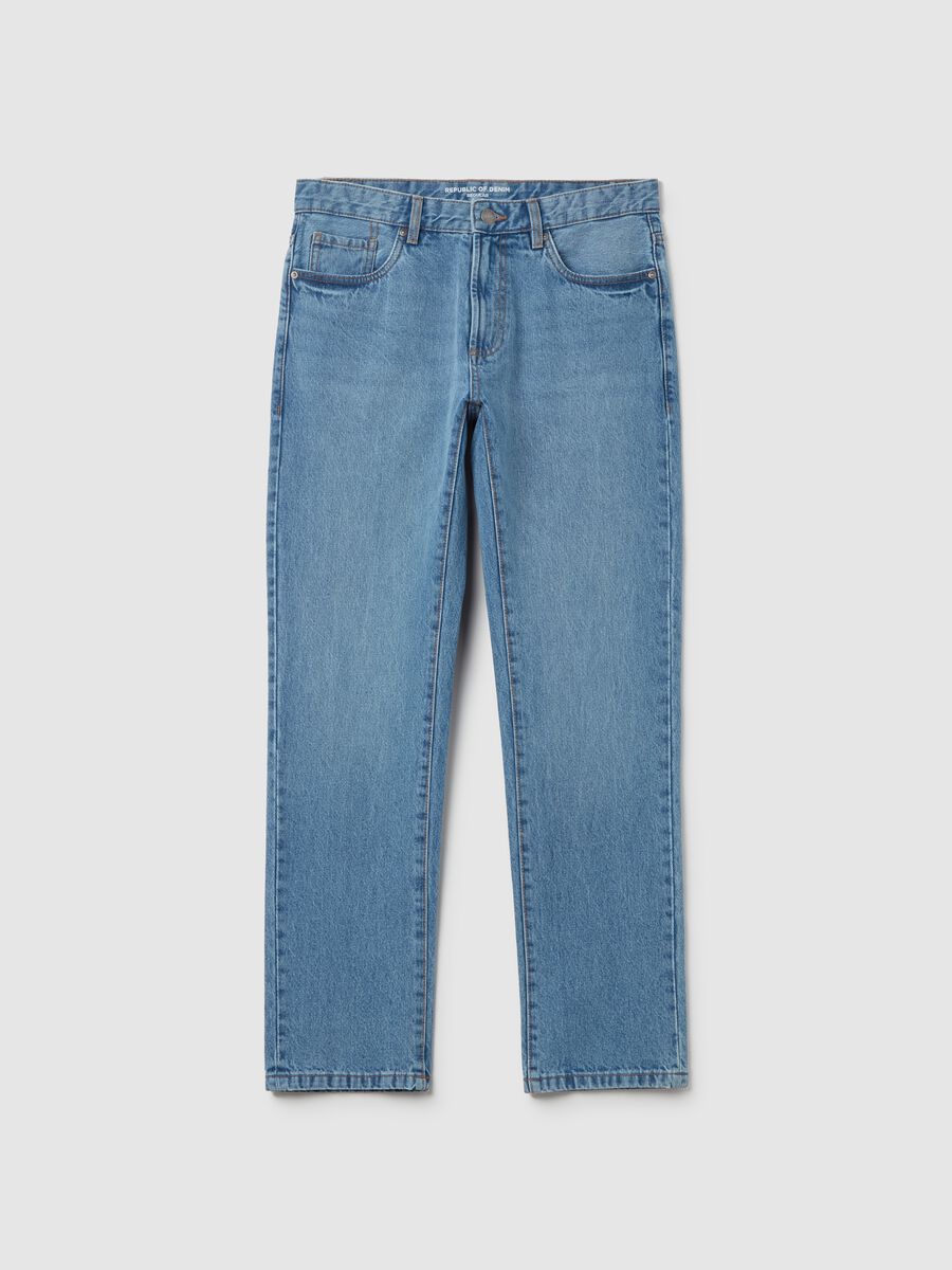 Regular fit jeans with discolouring_4