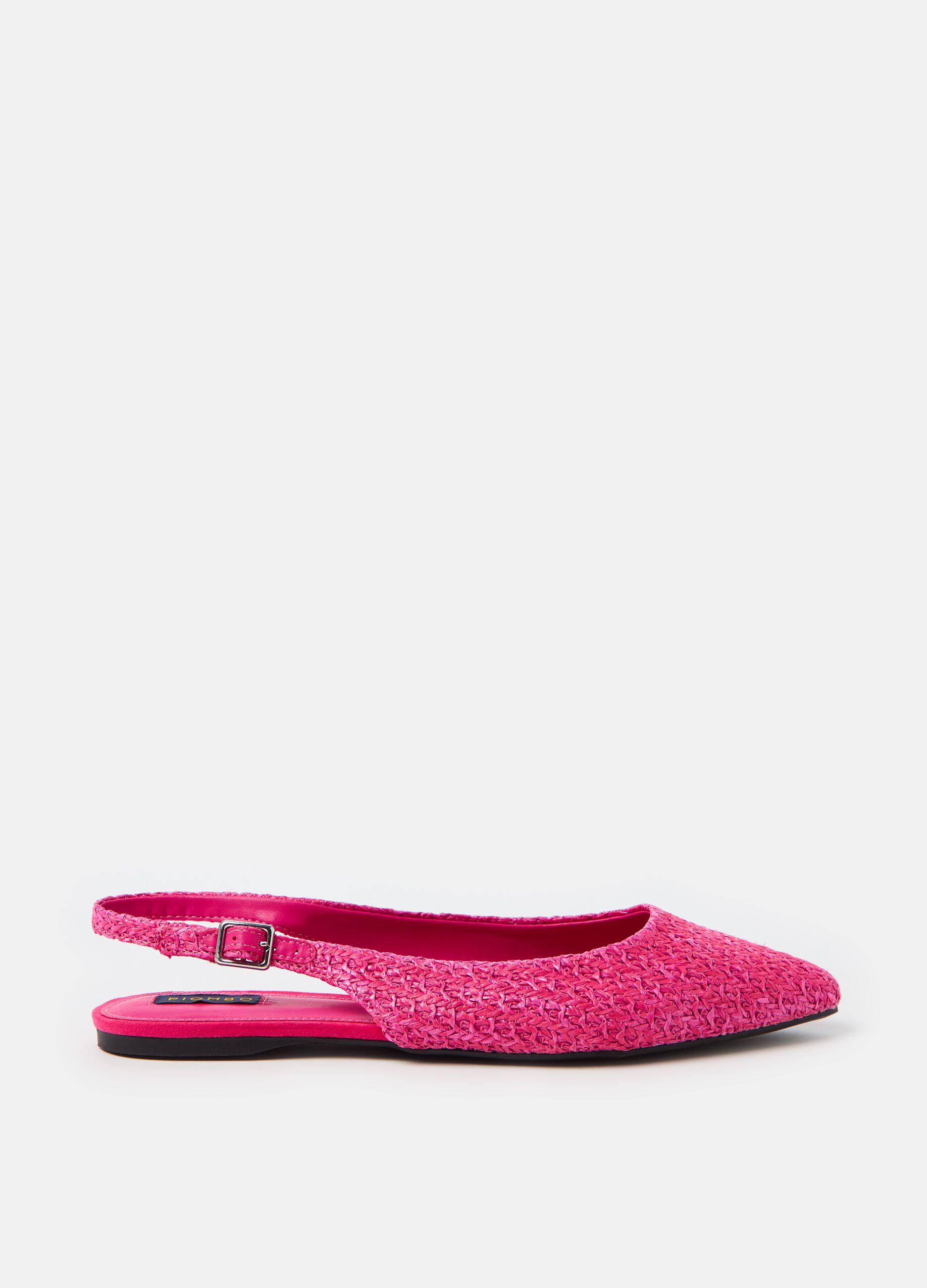 Slingbacks with cable-knit weave