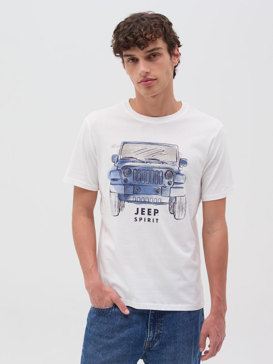 T-shirt in cotone stampa Jeep Spirit_0