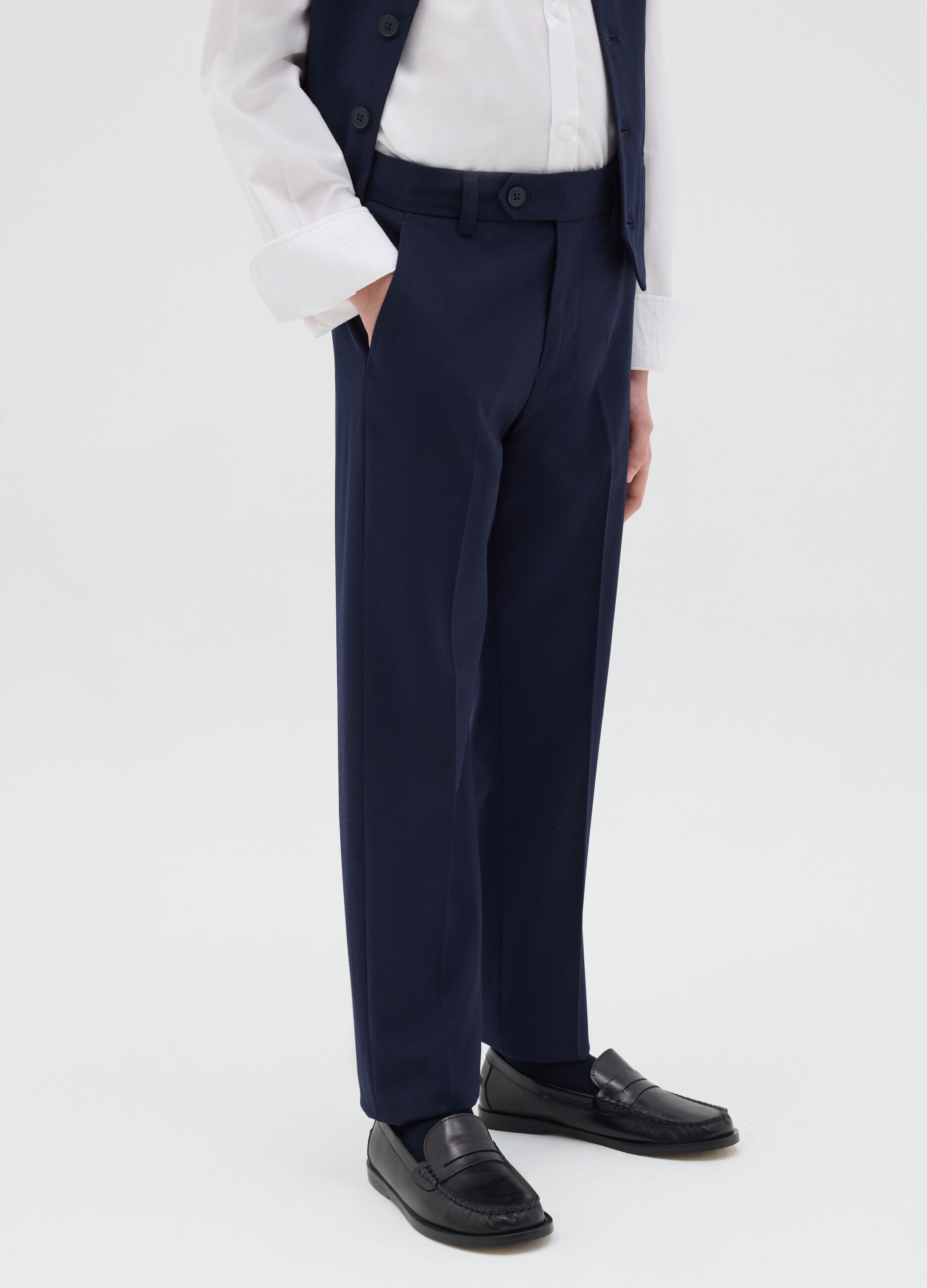 Pantaloni chino con pinces