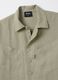 100% Linen Cargo Shirt Military Green _7