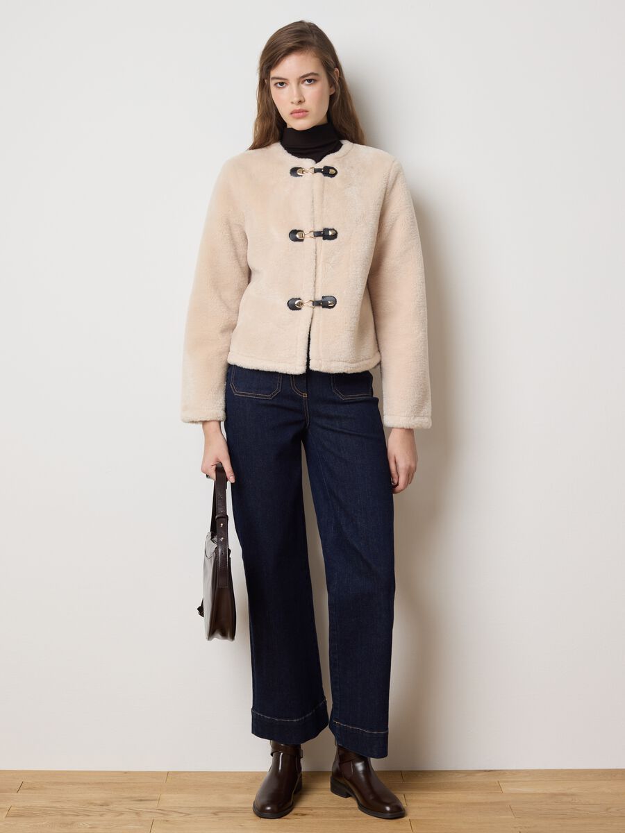 Beige regular fit coat_1