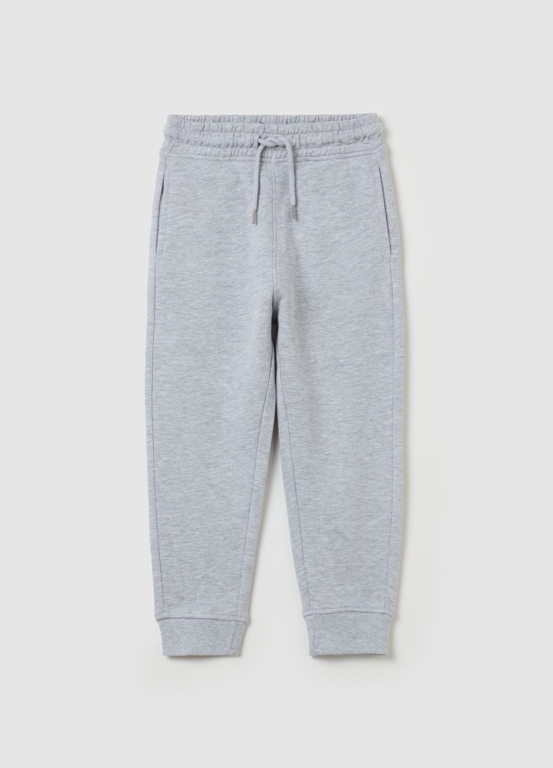 Joggers in organic cotton with drawstring