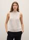 High-neck beige knitted vest regular fit_2