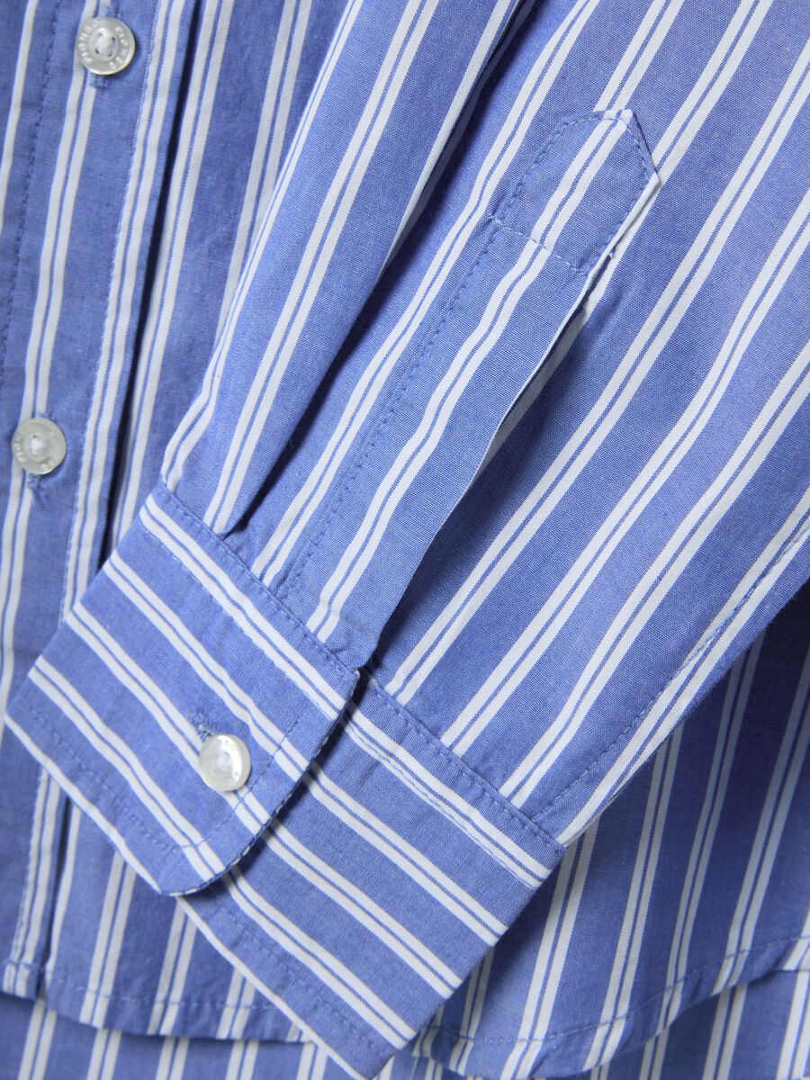 Multicoloured striped pure cotton shirt, regular fit_5