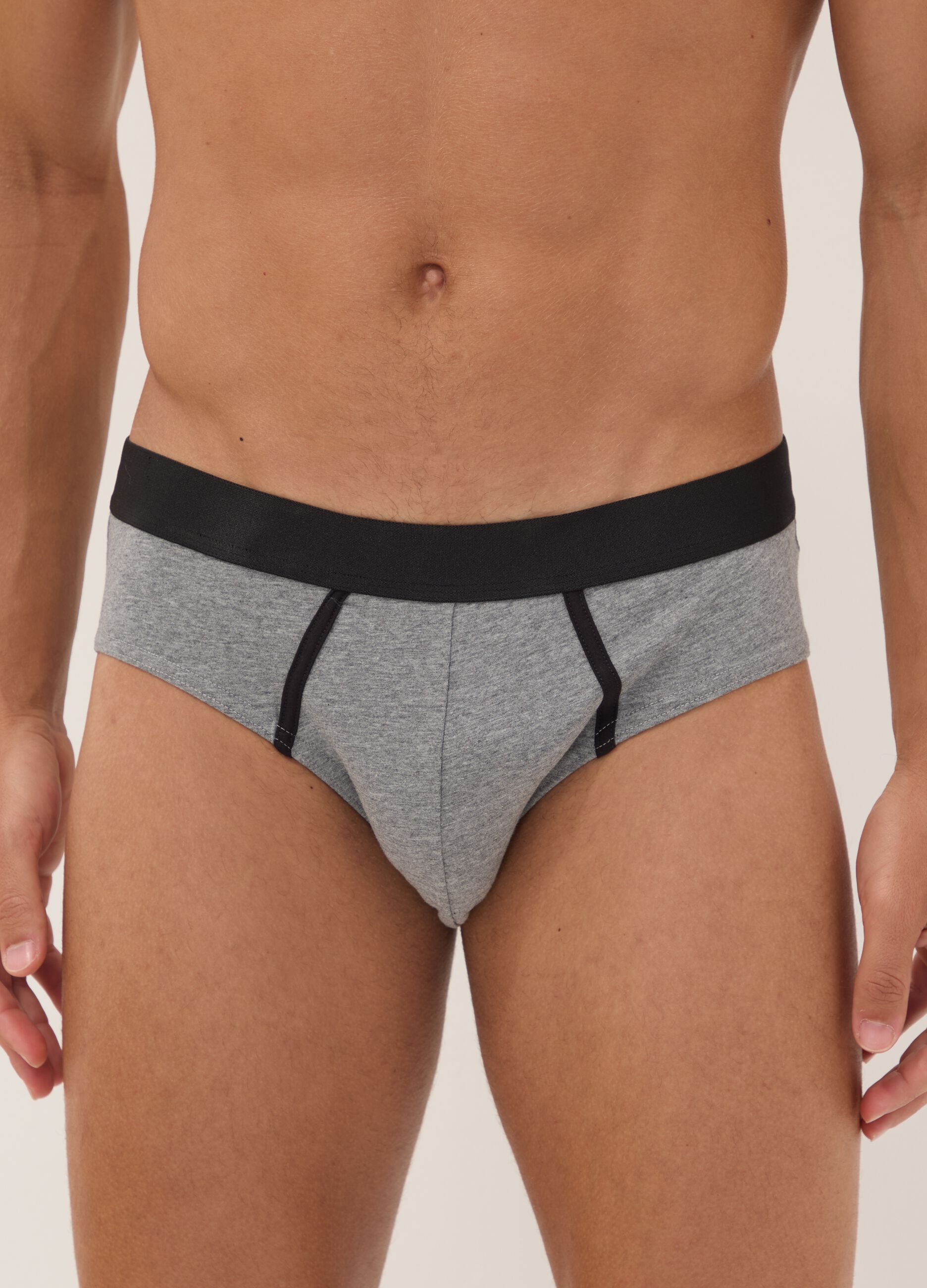 Multipack of multicoloured stretch organic cotton briefs