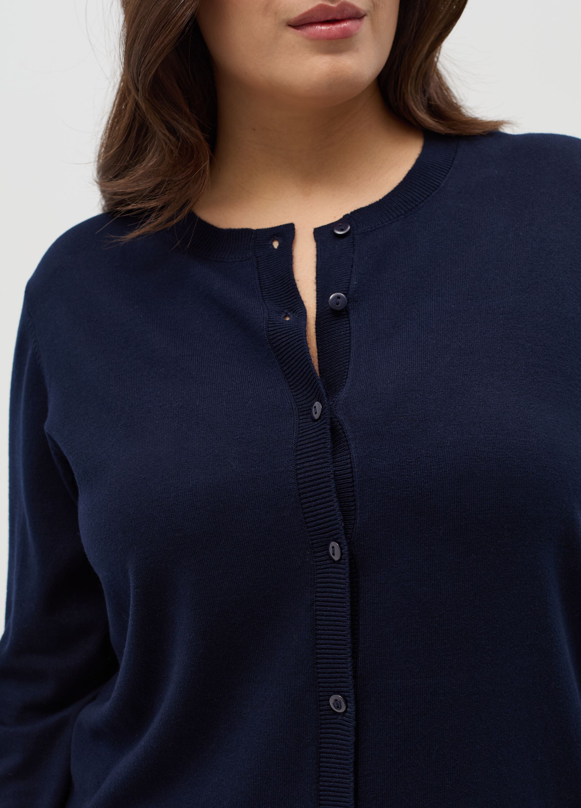 Cardigan girocollo Curvy