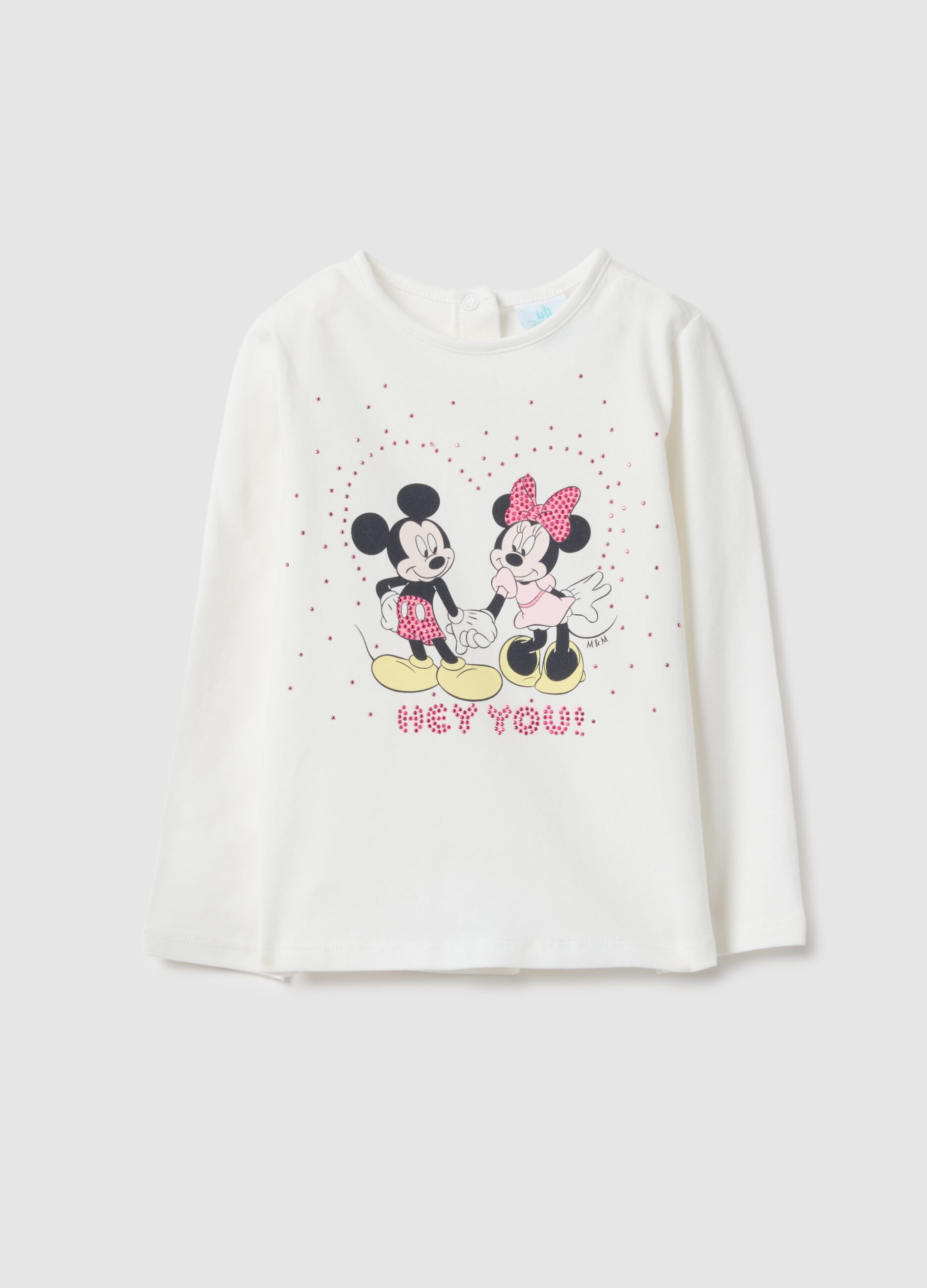 White Stretch Cotton T-Shirt for Girls Regular Fit with Print