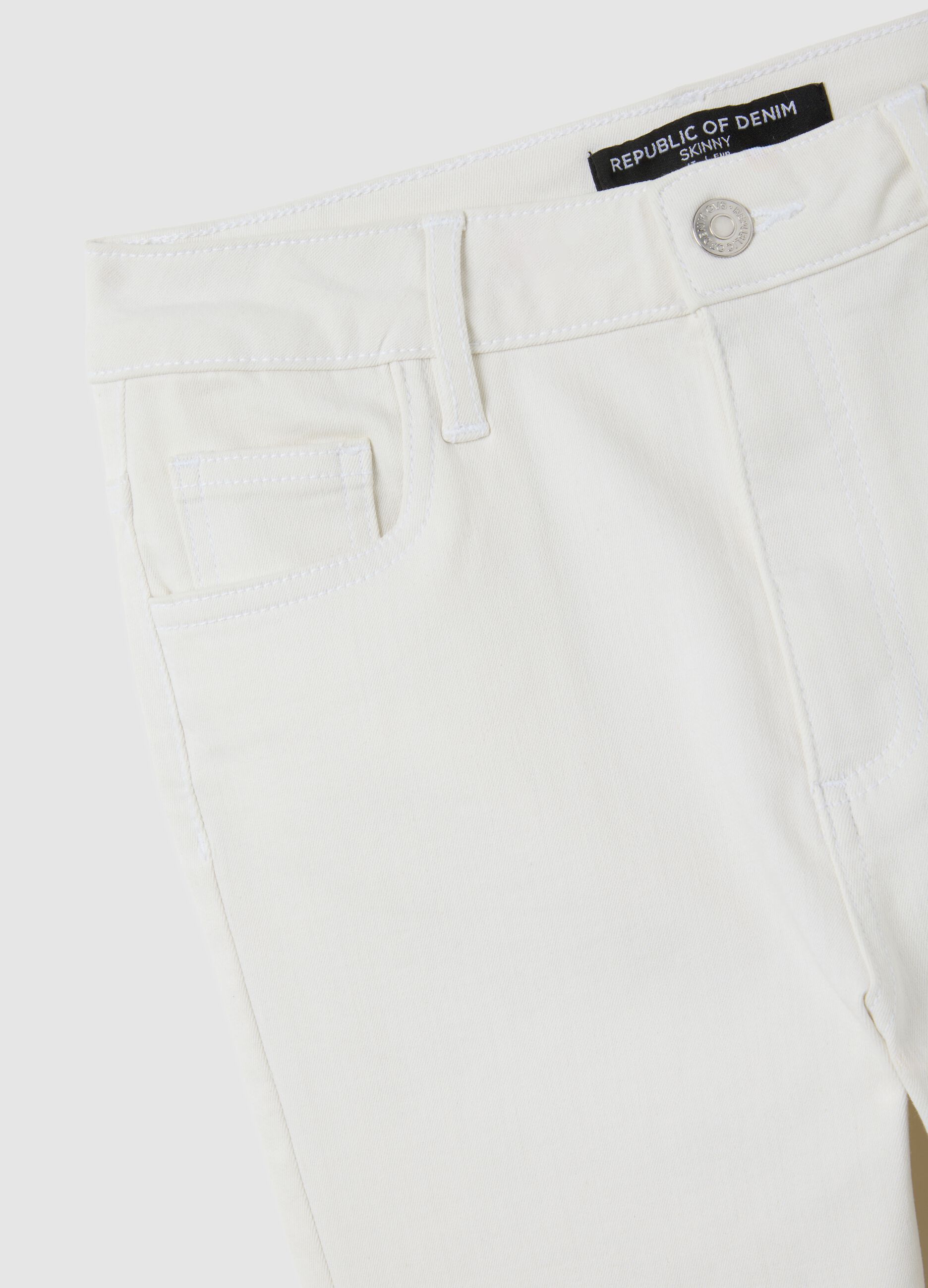 Women's white skinny fit denim jeans