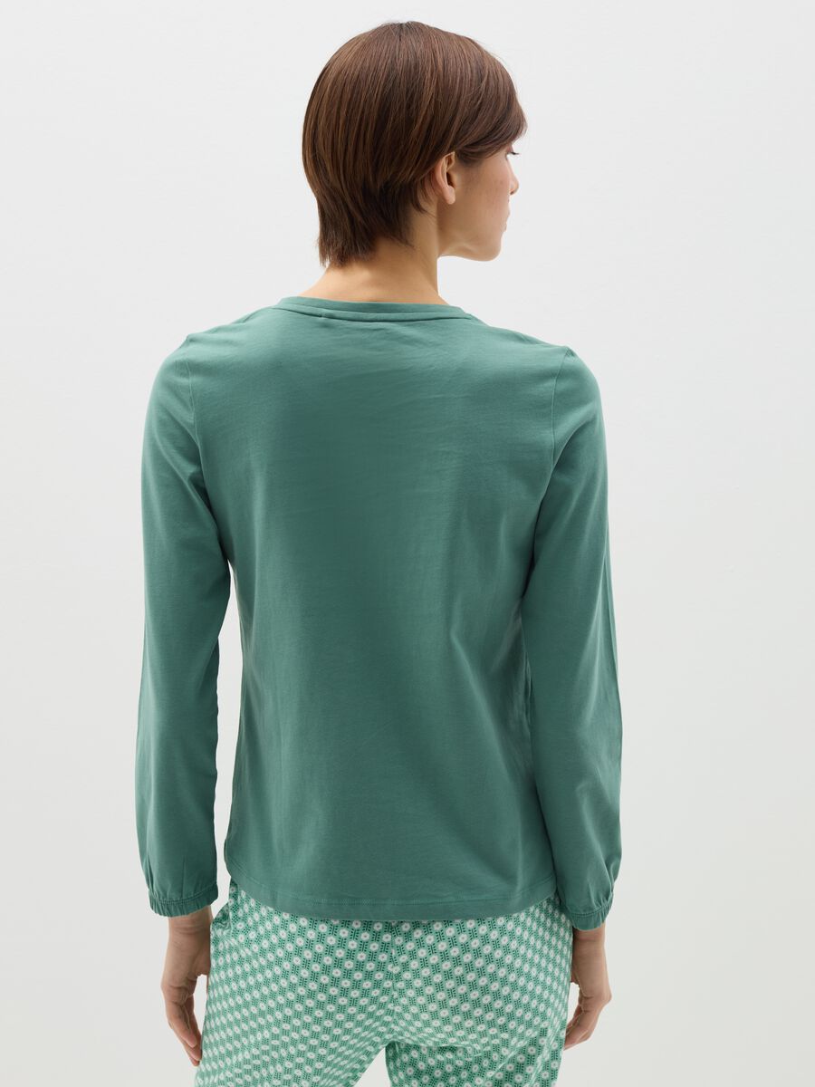 Cotton pyjama top with granddad neck_2