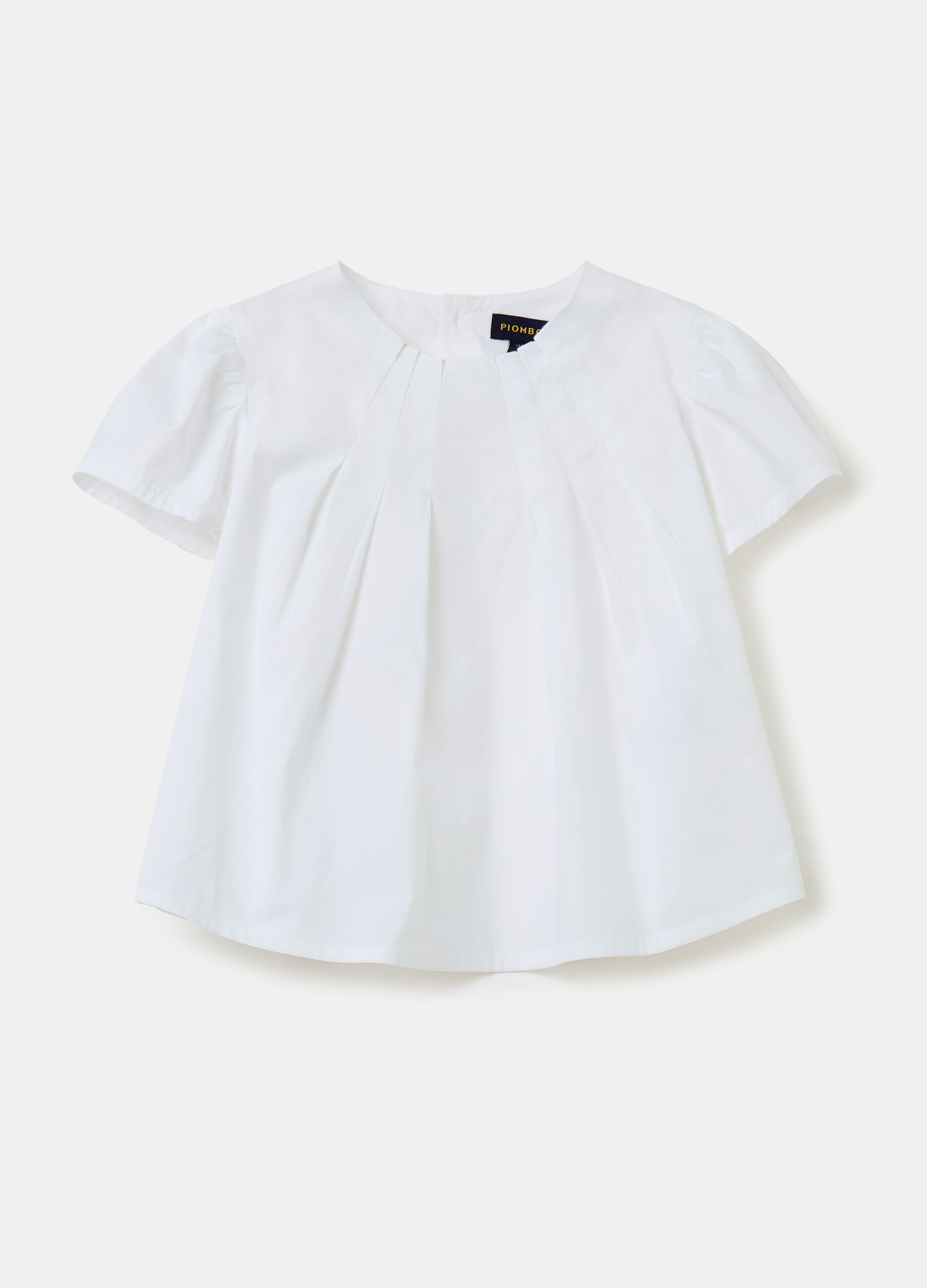 Cotton blouse with darts