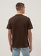 Brown regular fit pure cotton short sleeve T-shirt_3