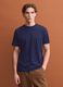 T-shirt blu in puro cotone a girocollo regular fit_2