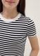 Slim fit multicolour striped stretch cotton girls' T-shirt_2