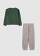 Green and grey cotton jogging set_1