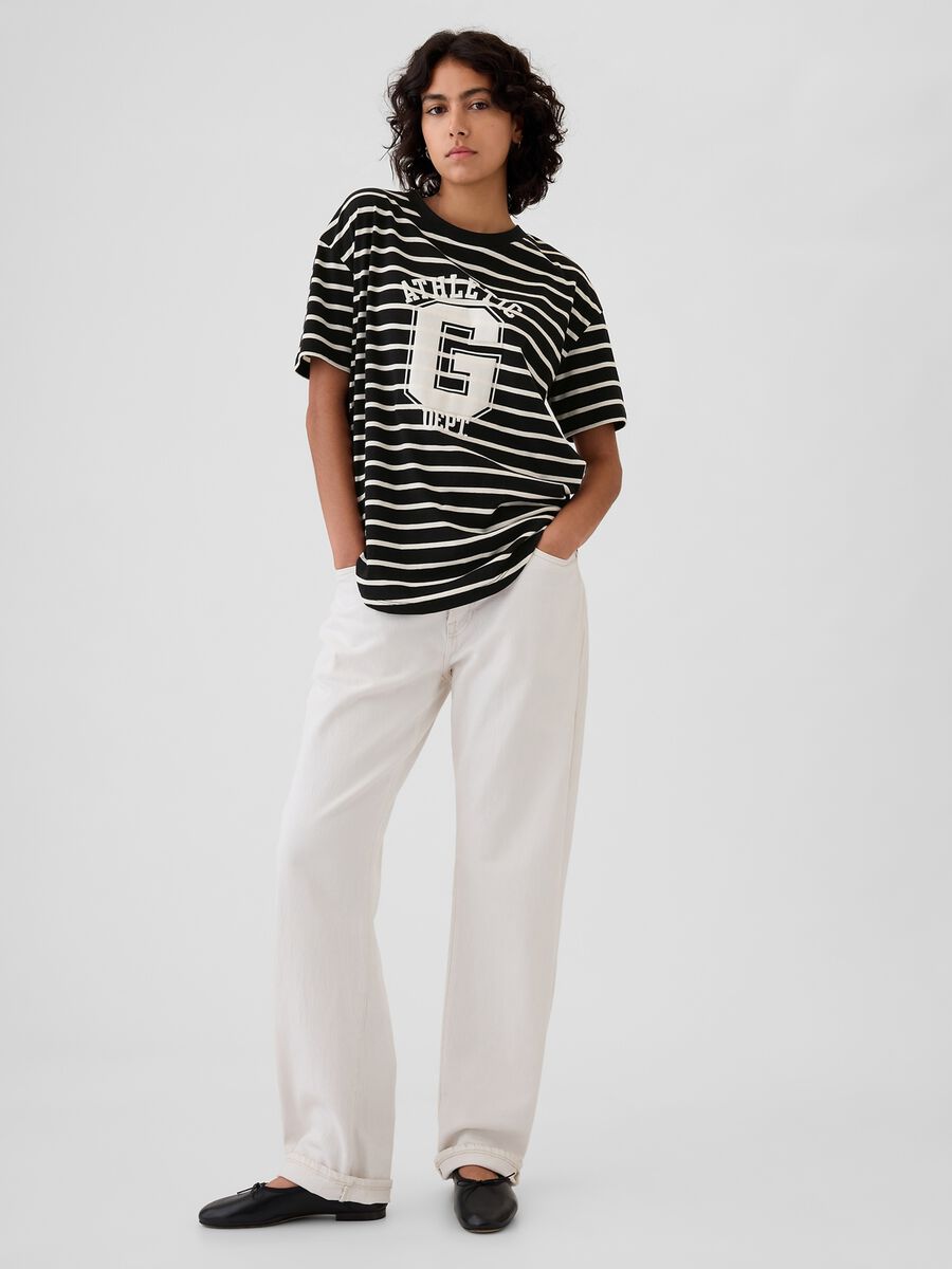 Organic cotton T-shirt with Athletic Dept. logo print_1