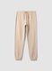 Beige organic cotton joggers, regular fit, for boys_3