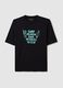 Men&rsquo;s black boxy-fit T-shirt in 100% cotton with Surf Beach Bar print_4