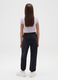 Girls' black jogger trousers in pure cotton with print_1