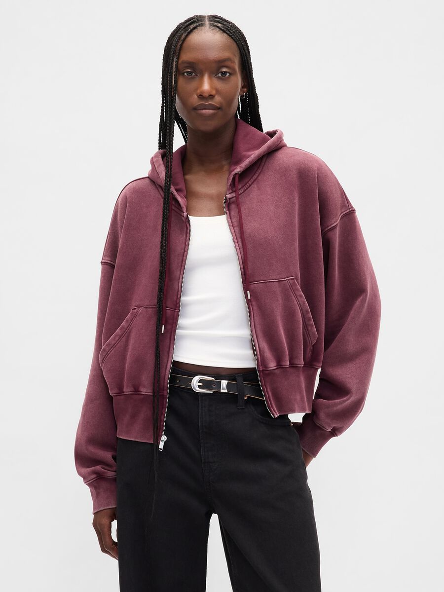 Purple Hoodie with Full Zip_0