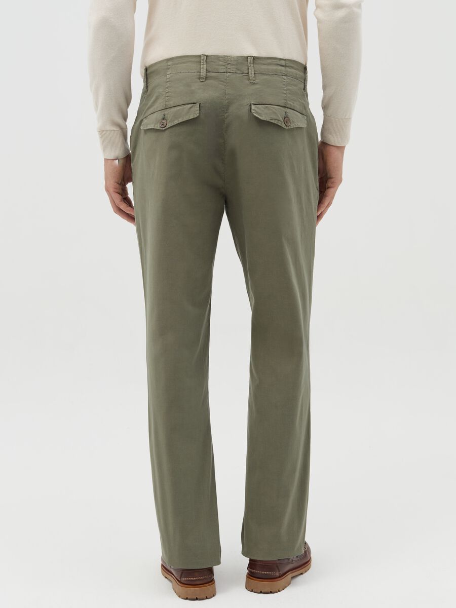 Stretch cotton chino trousers_3