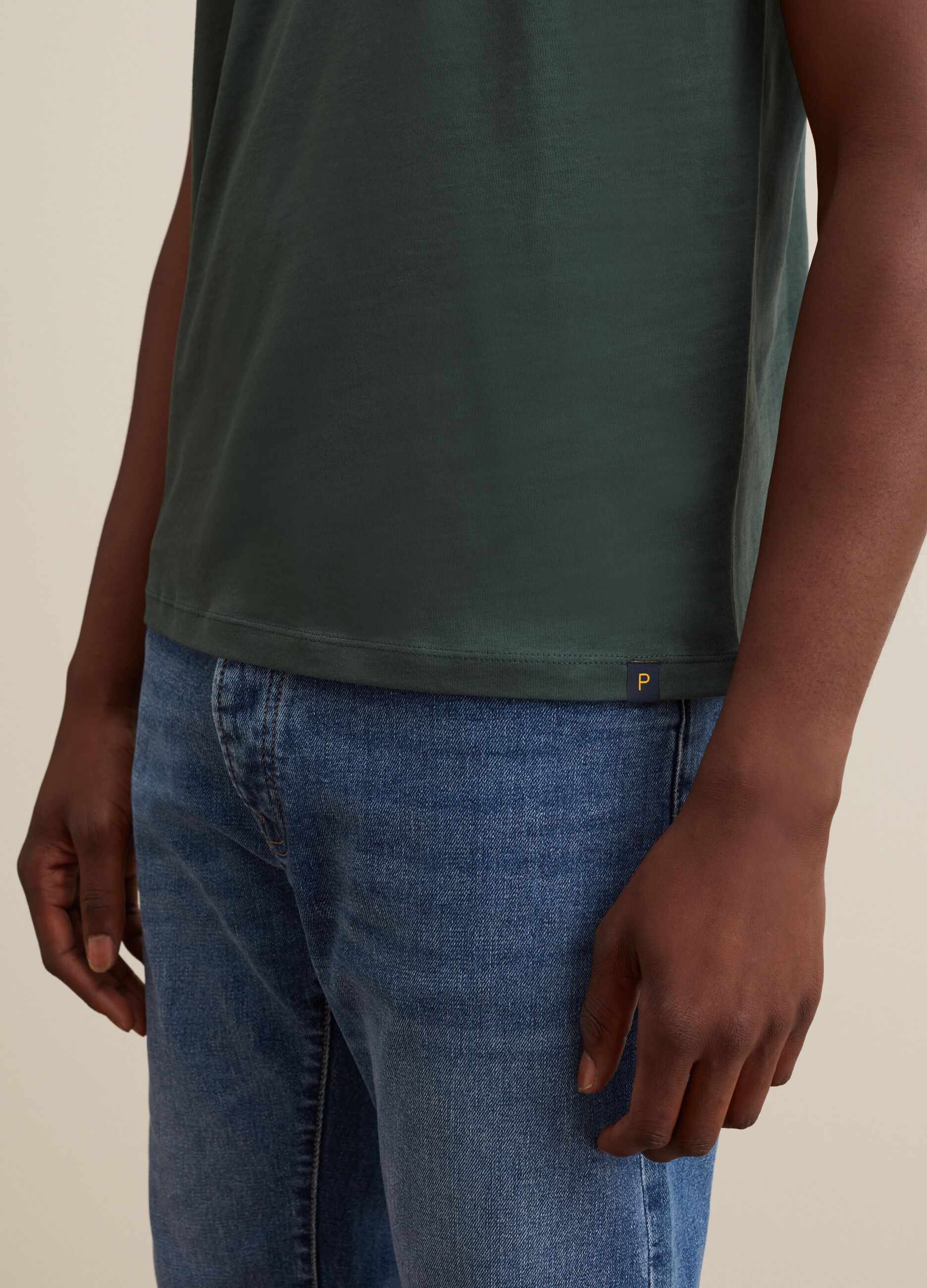 T-shirt in cotone Supima con scollo rotondo_3