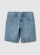 Men&rsquo;s grey denim slim fit shorts in 100% cotton_4