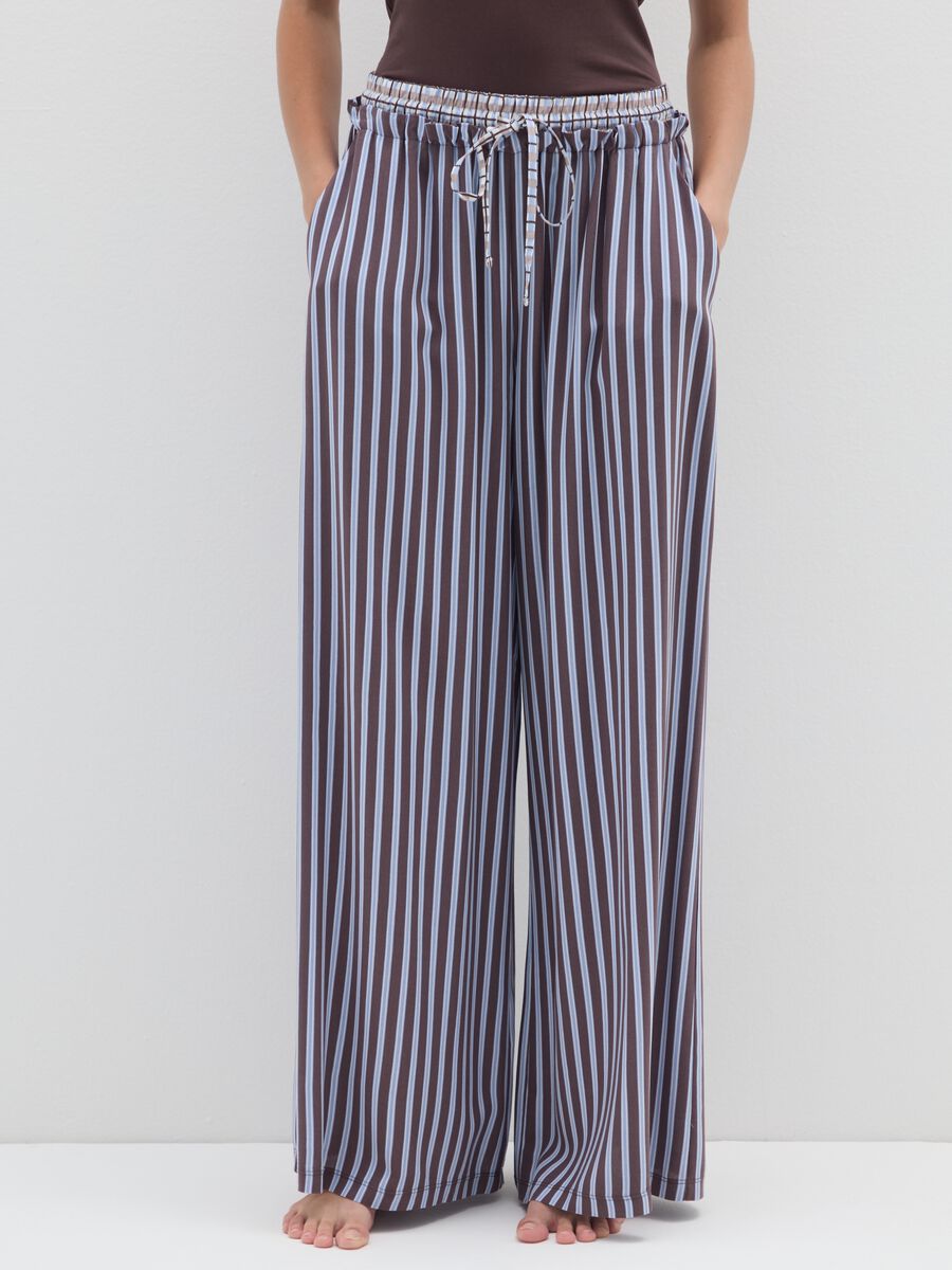 Brown Striped Pyjama Trousers_1