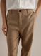 Pantaloni in puro lino marroni regular fit_3
