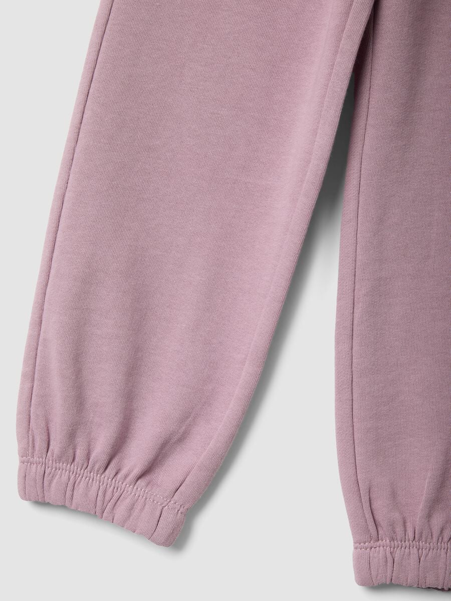 Pink pure cotton girls&rsquo; jogger trousers, regular fit_3