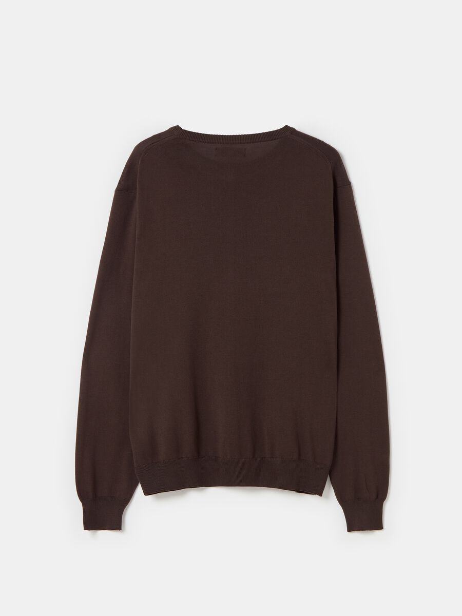 Cotton pullover with round neck_4