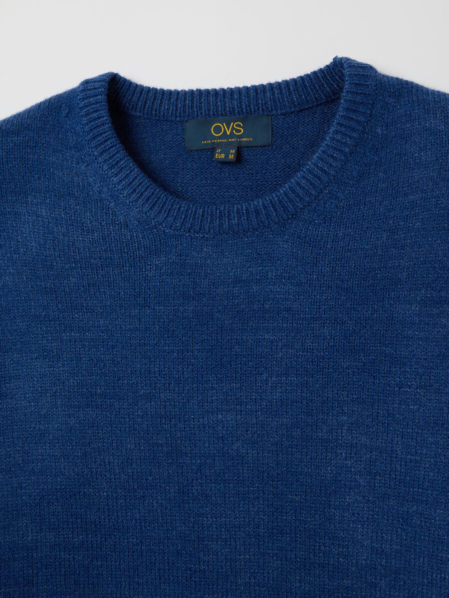 Blue Crew Neck Jumper Regular Fit_1