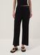 Black viscose-blend culotte trousers_2