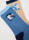 Pack of three long cotton blend baby socks in assorted colours_1