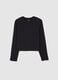 Girls' Black Pure Cotton Regular Fit T-shirt_0