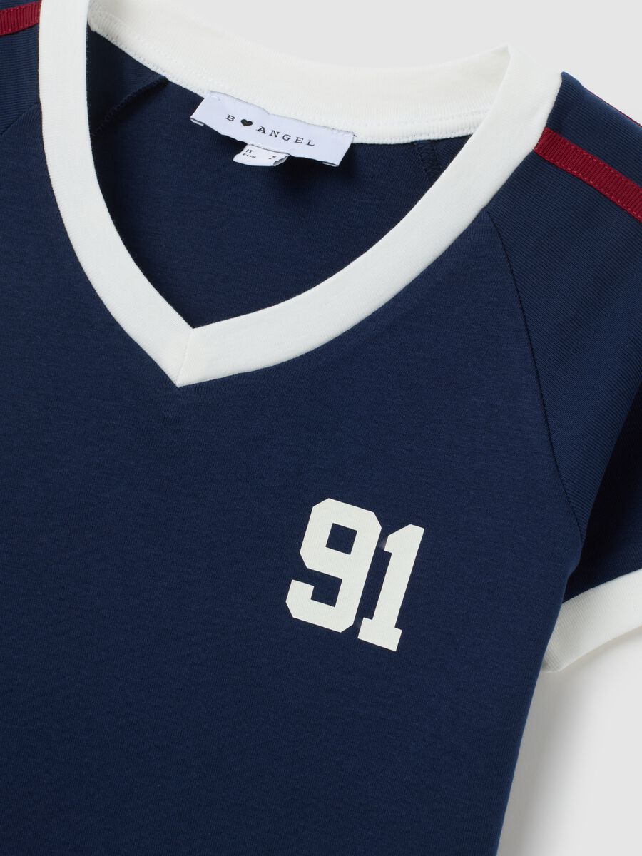 T-shirt in puro cotone multicolor fitted_5