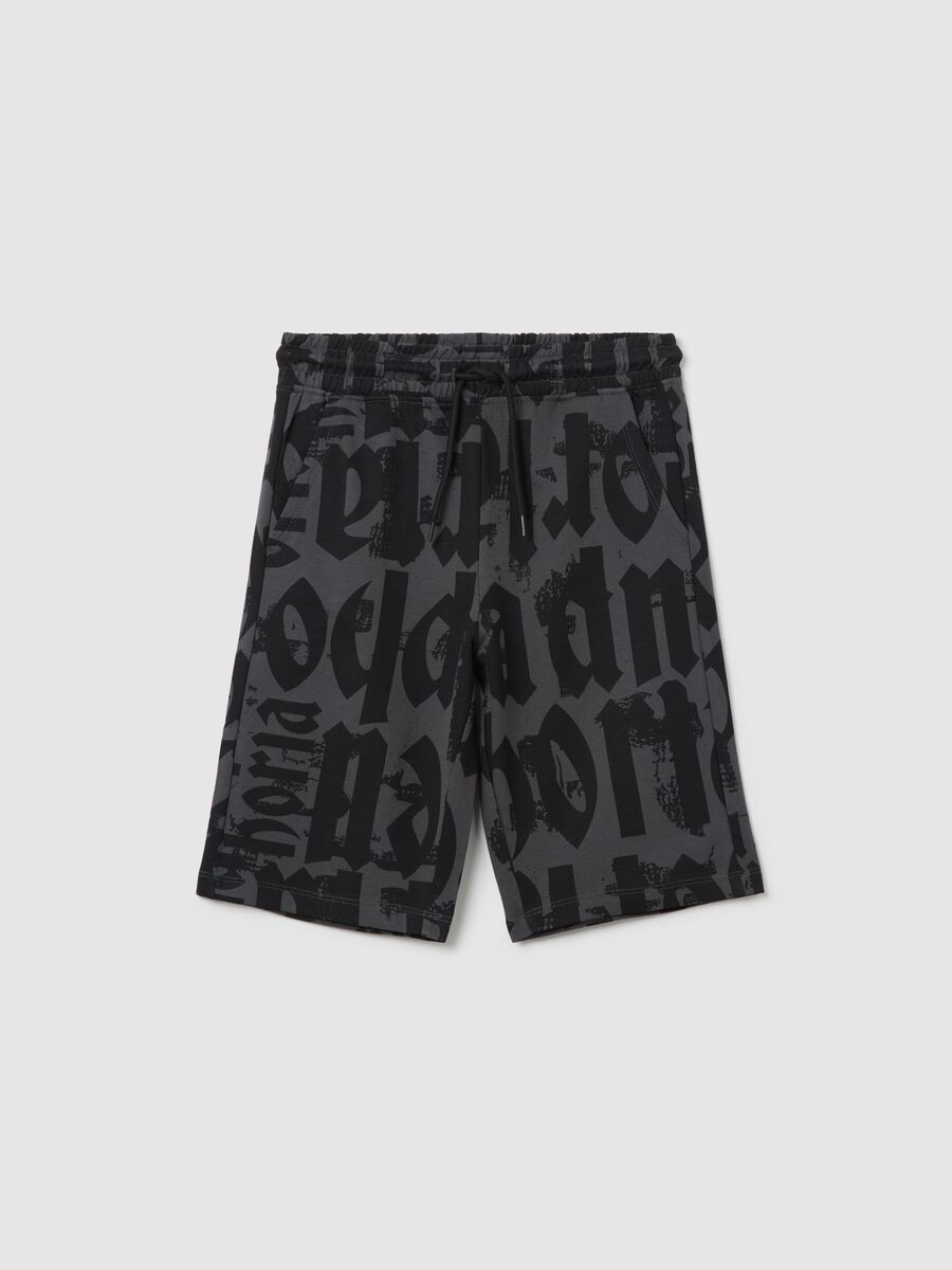 Shorts in French Terry grigi stampati_3