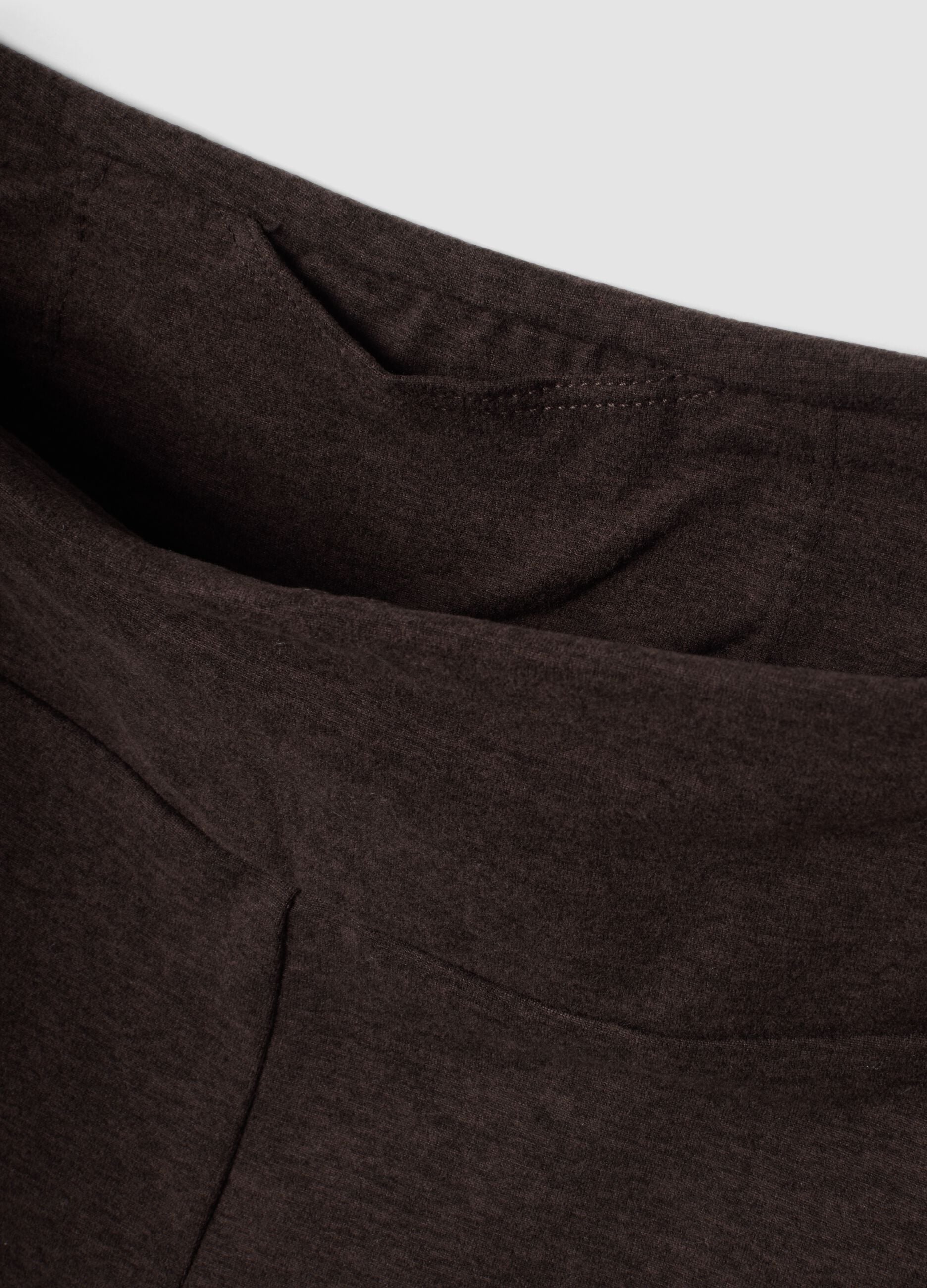 Brown flared leggings in stretch fabric