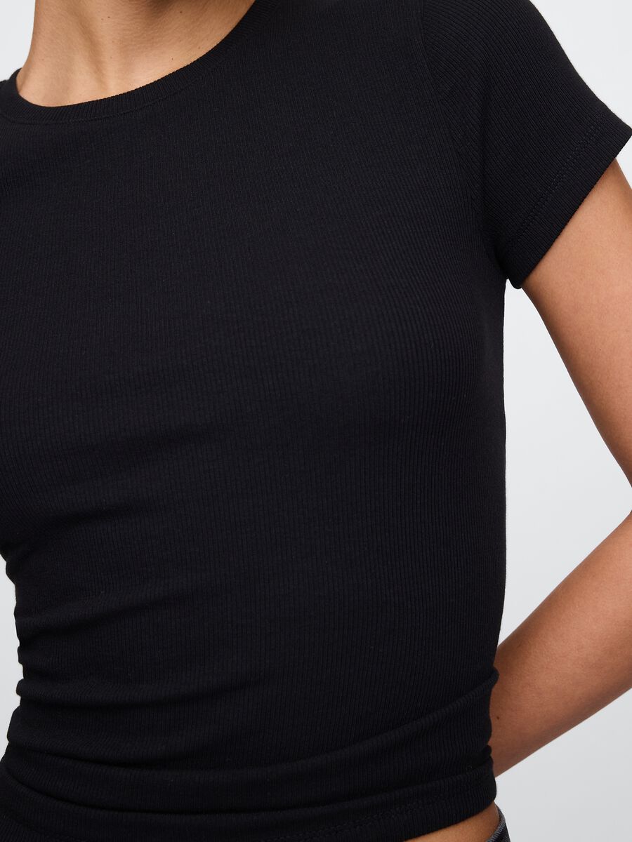 Slim-fit T-shirt in ribbed cotton_2