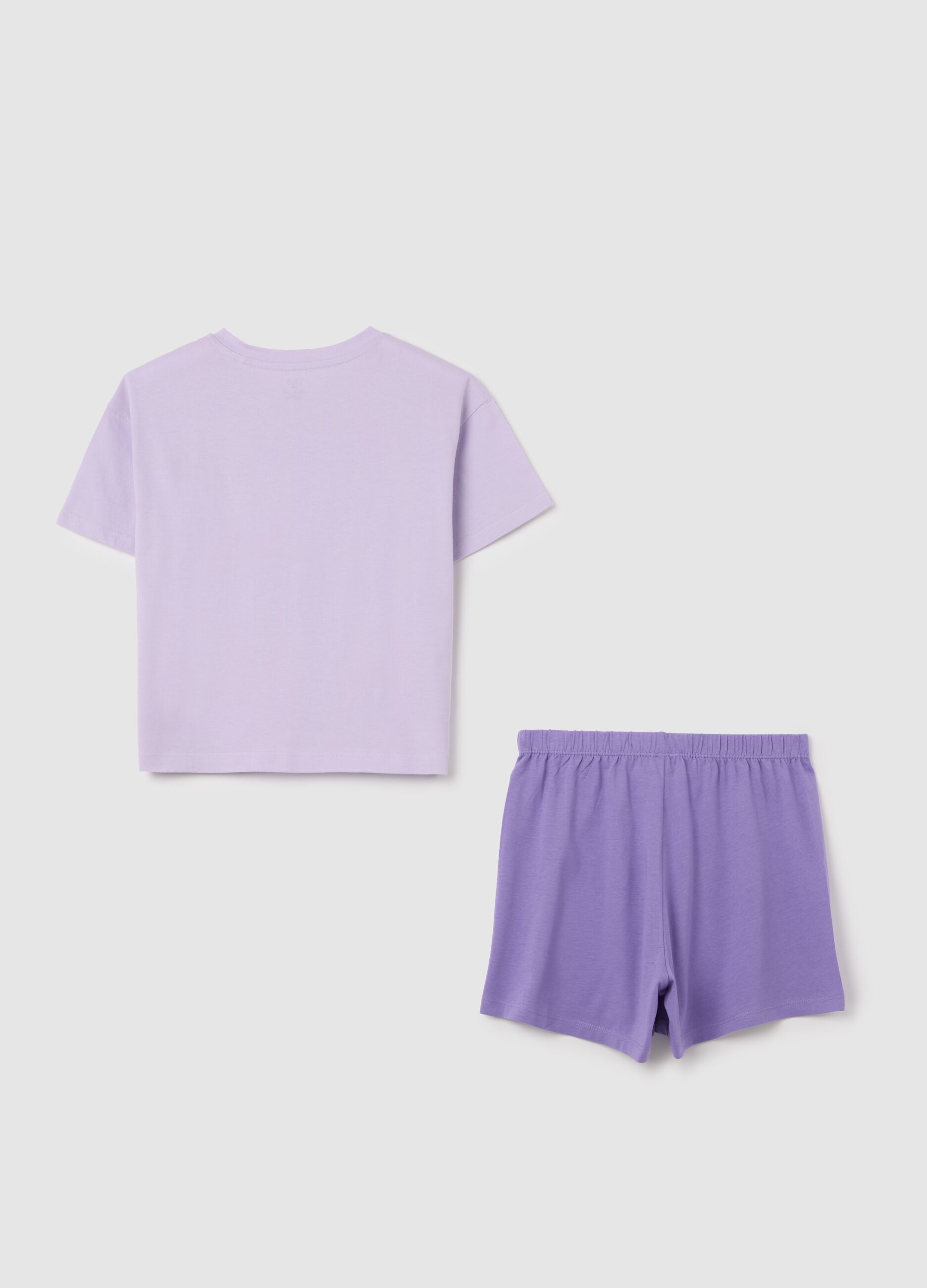 Lilac Short Cotton Pyjamas for Girls