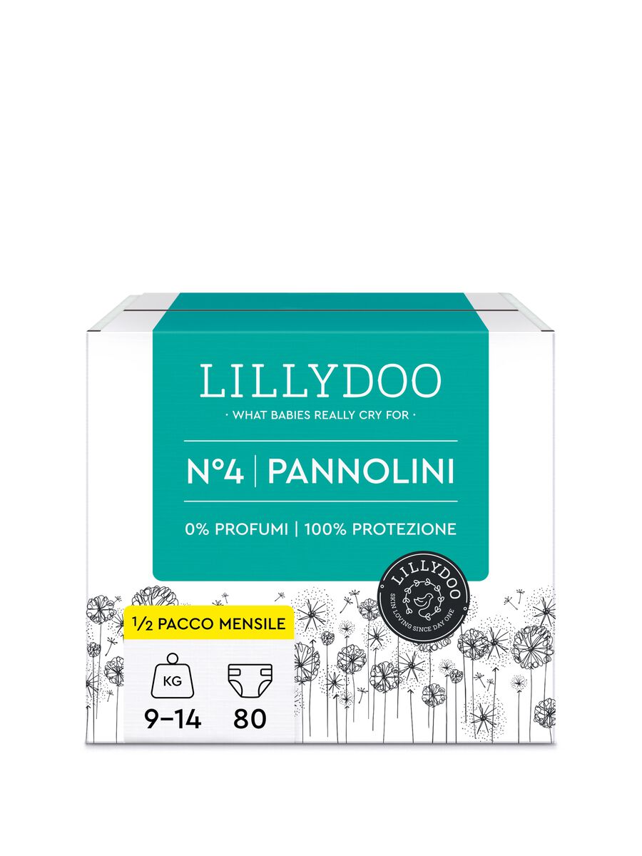 Pannolini multipack da 6 confezioni per pelli sensibili N°4 (9-14 Kg) Lillydoo_0