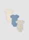 3-pack of multicolour organic cotton bodysuits for baby and toddler_1