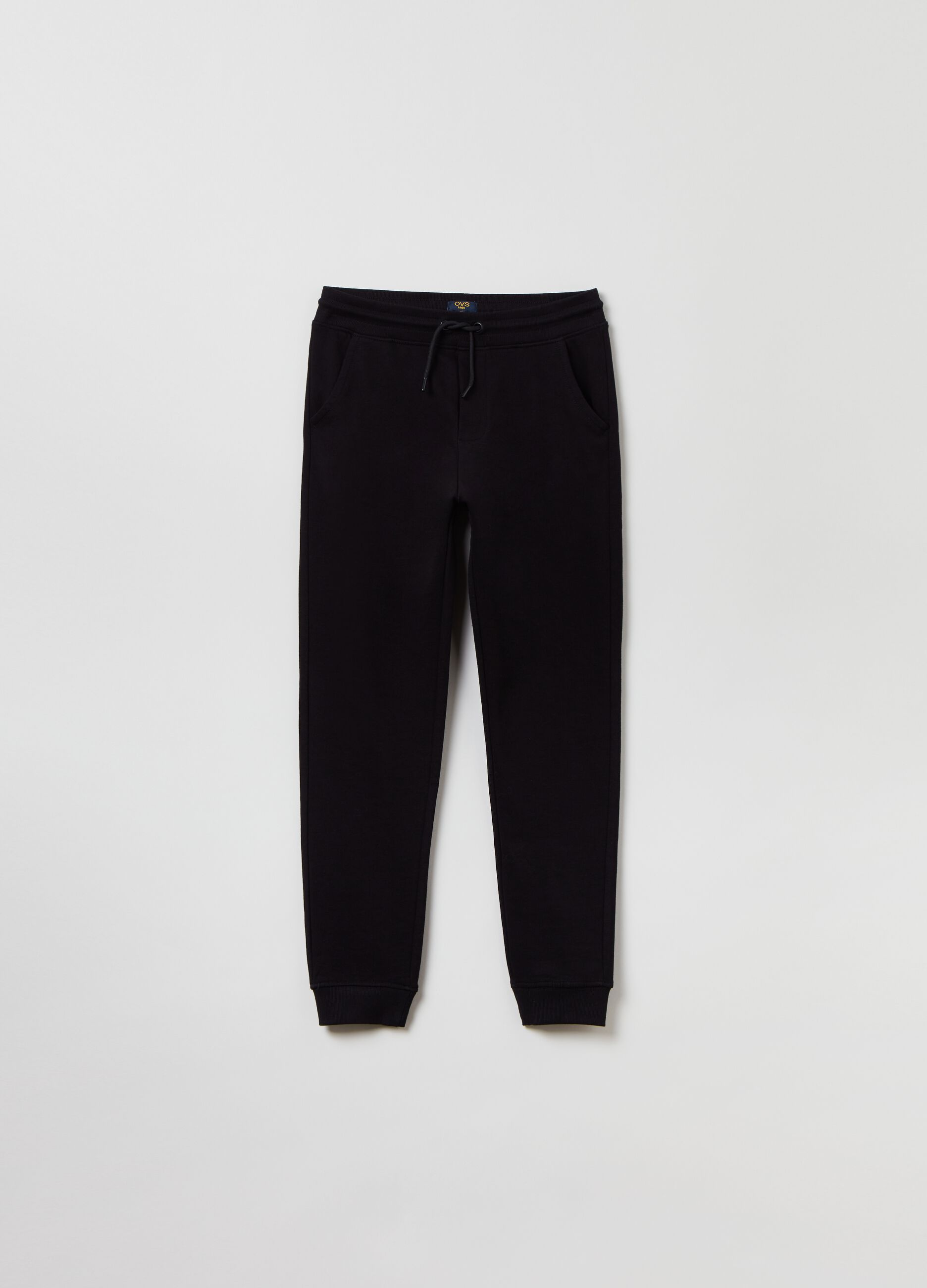 Fitness joggers in fleece with drawstring