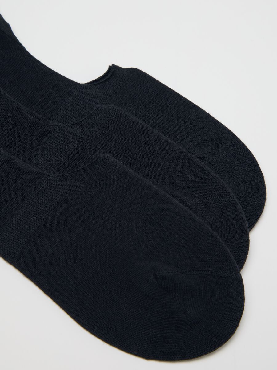 Three-pack black stretch pop socks_1