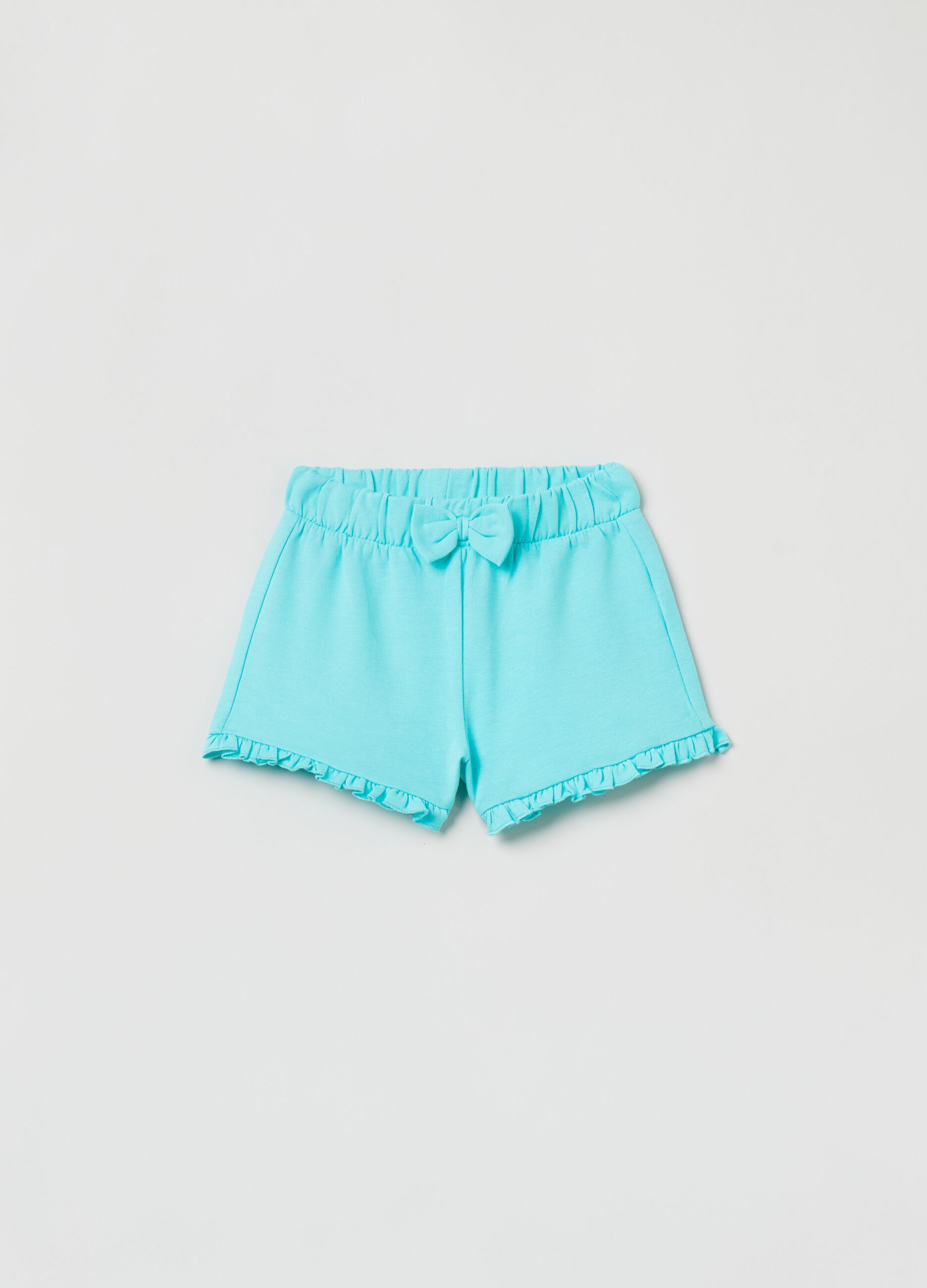 Shorts in French terry with bow