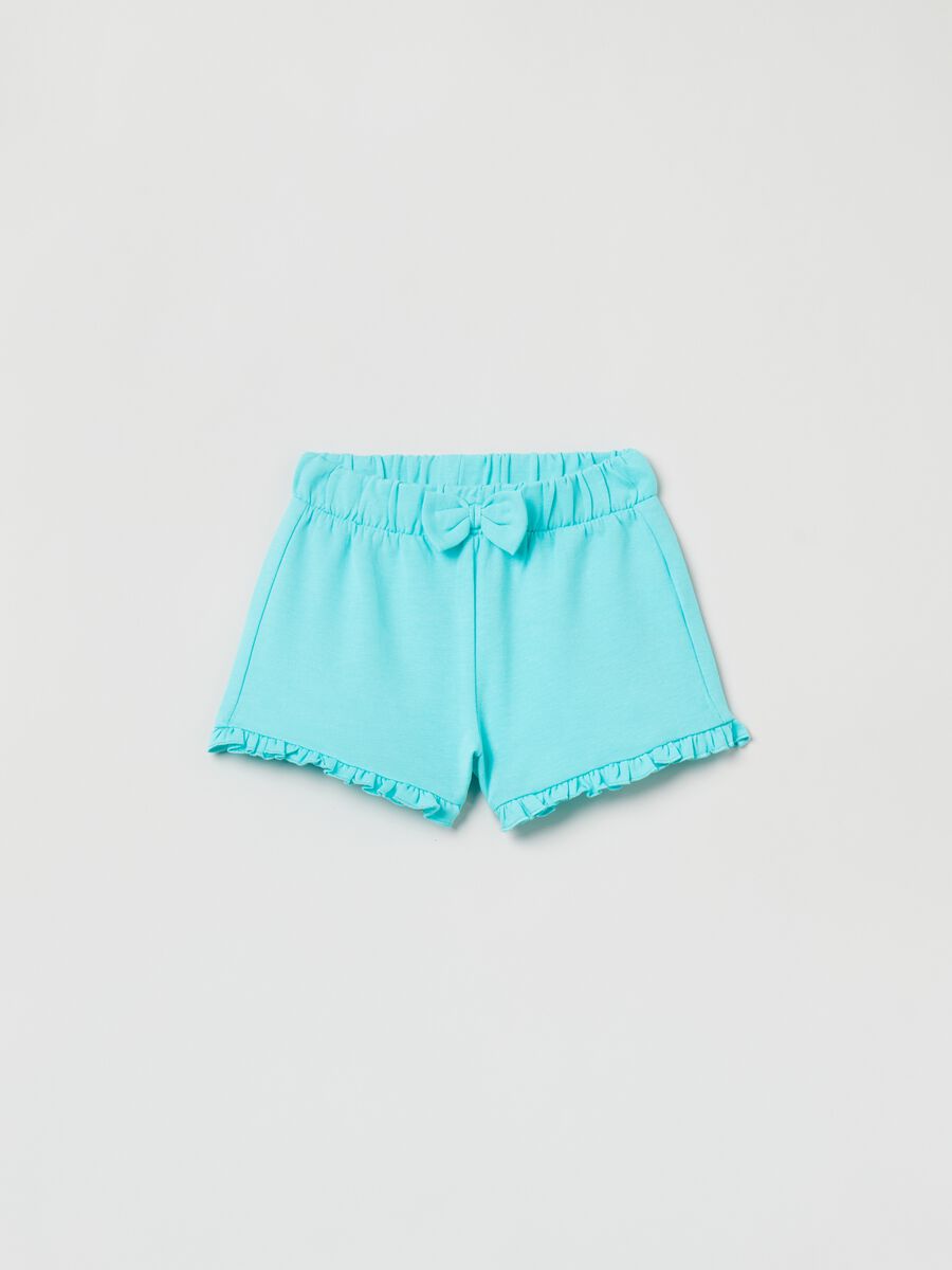 Shorts in French Terry con fiocchetto_0